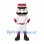 Baseball Character Mascot Costume with Mustache and White Uniform