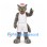 Wolf Mascot Costume in Gray with White Basketball Uniform
