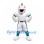 Dolphin Mascot Costume in White and Teal Football Uniform