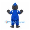 Bird Mascot Costume in Charcoal with Blue Sports Uniform