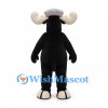 Moose Mascot Costume in Black and Cream with Gray Cap