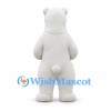 Polar Bear Mascot Costume in White with Rounded Body