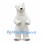 Polar Bear Mascot Costume in White with Rounded Body