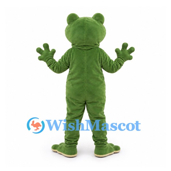 Frog Mascot Costume in Green with Cream Belly