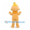 Baby Mascot Costume in Yellow with Curled Hair Tuft