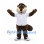 Beaver Mascot Costume in Brown with White Baseball Jersey