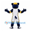 Bird Mascot Costume in Navy and Yellow Basketball Uniform