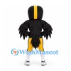 Bird Mascot Costume in Black and Yellow with Football Helmet