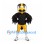 Bird Mascot Costume in Black and Yellow with Football Helmet