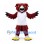 Bird Mascot Costume in Burgundy with White Shirt