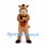 Warthog Mascot Costume in Brown with Tusks and Dark Mane