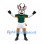 Antelope Mascot Costume in Green and White Sports Uniform