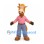 Horse Mascot Costume in Red Checkered Shirt and Blue Jeans