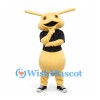 Ant Mascot Costume in Yellow with Black Shirt and Long Antennae