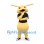 Ant Mascot Costume in Yellow with Black Shirt and Long Antennae