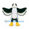 Bird Mascot Costume in Dark Green and White Sports Uniform