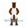 Horse Mascot Costume in Brown with White Basketball Uniform