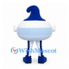 Droplet Mascot Costume in Blue and White with Round Body