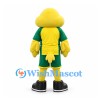 Bird Mascot Costume in Yellow and Green Sports Uniform