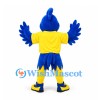Bird Mascot Costume in Blue with Yellow Shirt