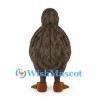 Kiwi Bird Mascot Costume in Brown with Long Yellow Beak