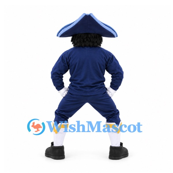 Patriot Mascot Costume in Navy with Large Tricorn Hat