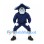 Patriot Mascot Costume in Navy with Large Tricorn Hat