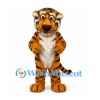 Tiger Mascot Costume in Orange with White Chest and Black Stripes