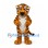Tiger Mascot Costume in Orange with White Chest and Black Stripes