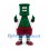 Green Hat Character Mascot Costume with White Shirt and Burgundy Shorts
