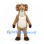 Ram Mascot Costume in Tan with Curled Horns and Cream Belly
