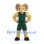Ram Mascot Costume in Tan with Green Sports Uniform