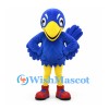 Bird Mascot Costume in Blue with Yellow Beak and Red Shoes