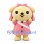 Dog Mascot Costume in Pink Coat and Bow with Crossbody Bag