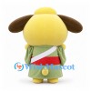 Dog Mascot Costume in Green Coat with White Crossbody Strap