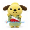 Dog Mascot Costume in Green Coat with White Crossbody Strap