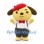 Dog Mascot Costume in White Shirt with Red Beret and Bow Tie