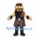 Highlander Mascot Costume with Brown Beard and Tartan Kilt