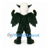 Eagle Mascot Costume in Dark Green and White with Large Claws
