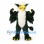 Eagle Mascot Costume in Dark Green and White with Large Claws