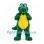 Dinosaur Mascot Costume in Green with Yellow Belly