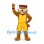 Chipmunk Mascot Costume in Brown with Yellow Sports Uniform