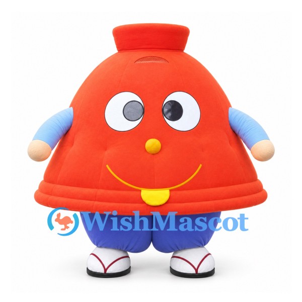 Pot Character Mascot Costume in Red with Blue Trousers