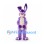 Rabbit Mascot Costume in Purple with Cream Belly and Tall Ears