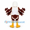 Eagle Mascot Costume in Brown with White Sports Shirt