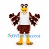Eagle Mascot Costume in Brown with White Sports Shirt