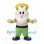 King Character Mascot Costume in White with Green Crown and Trousers
