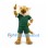Cougar Mascot Costume in Tan with Green Sports Uniform