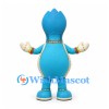 Cyclops Mascot Costume in Blue with Gold Seam Details