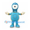 Cyclops Mascot Costume in Blue with Gold Seam Details